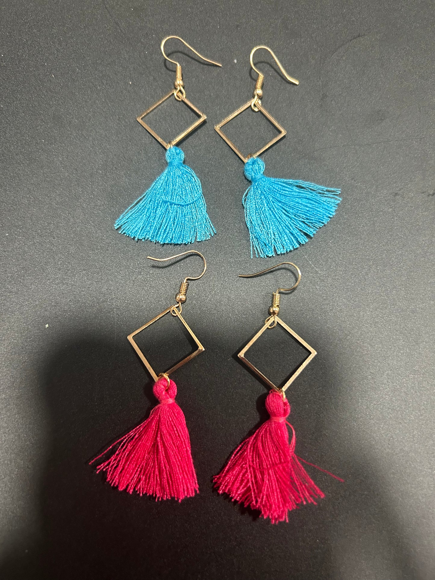 Square Fringe Earrings
