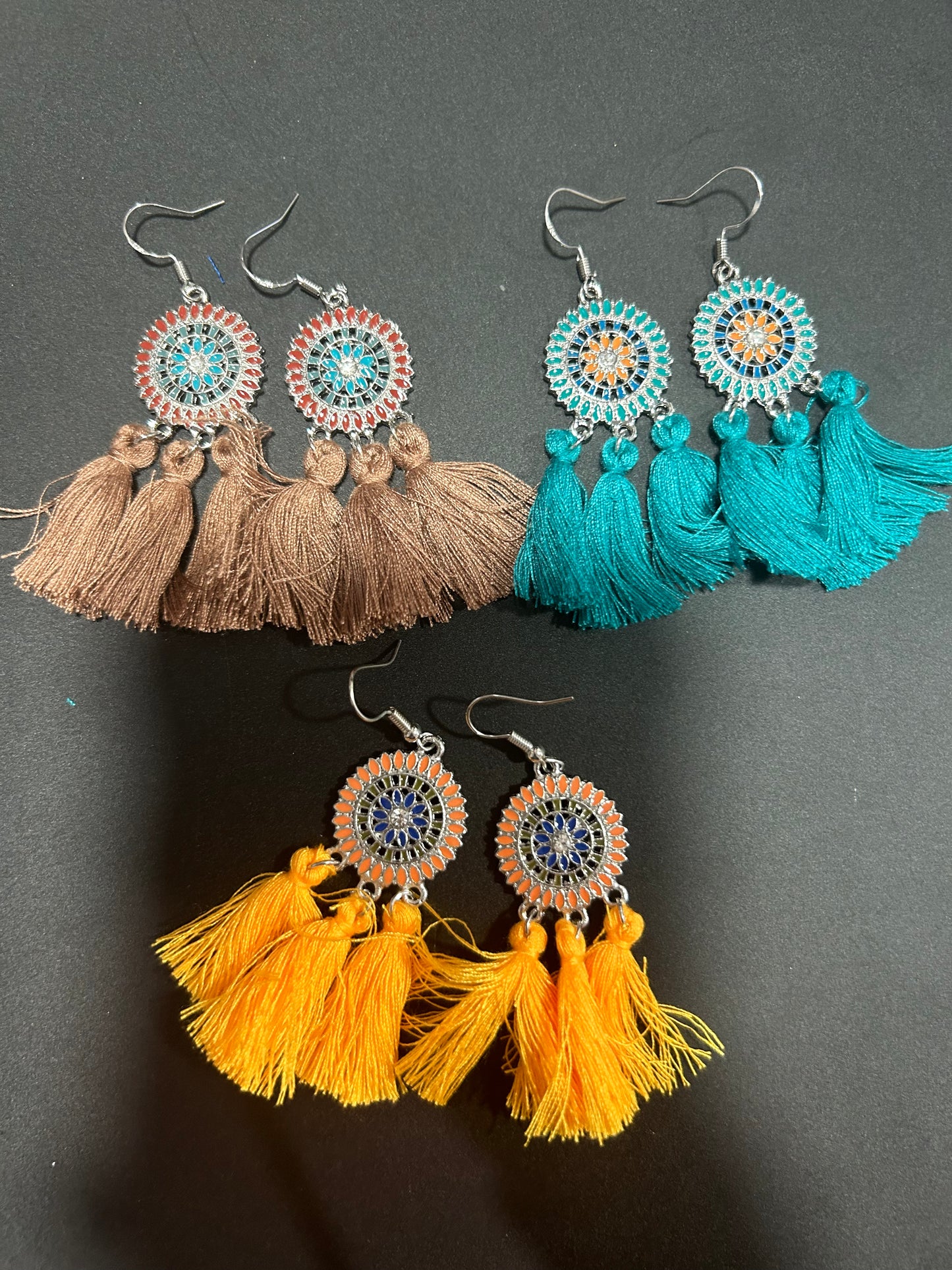 Color Fringe Earrings